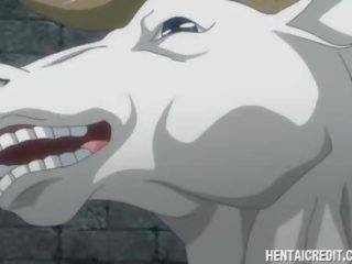 Anime lover knullet av hest monster